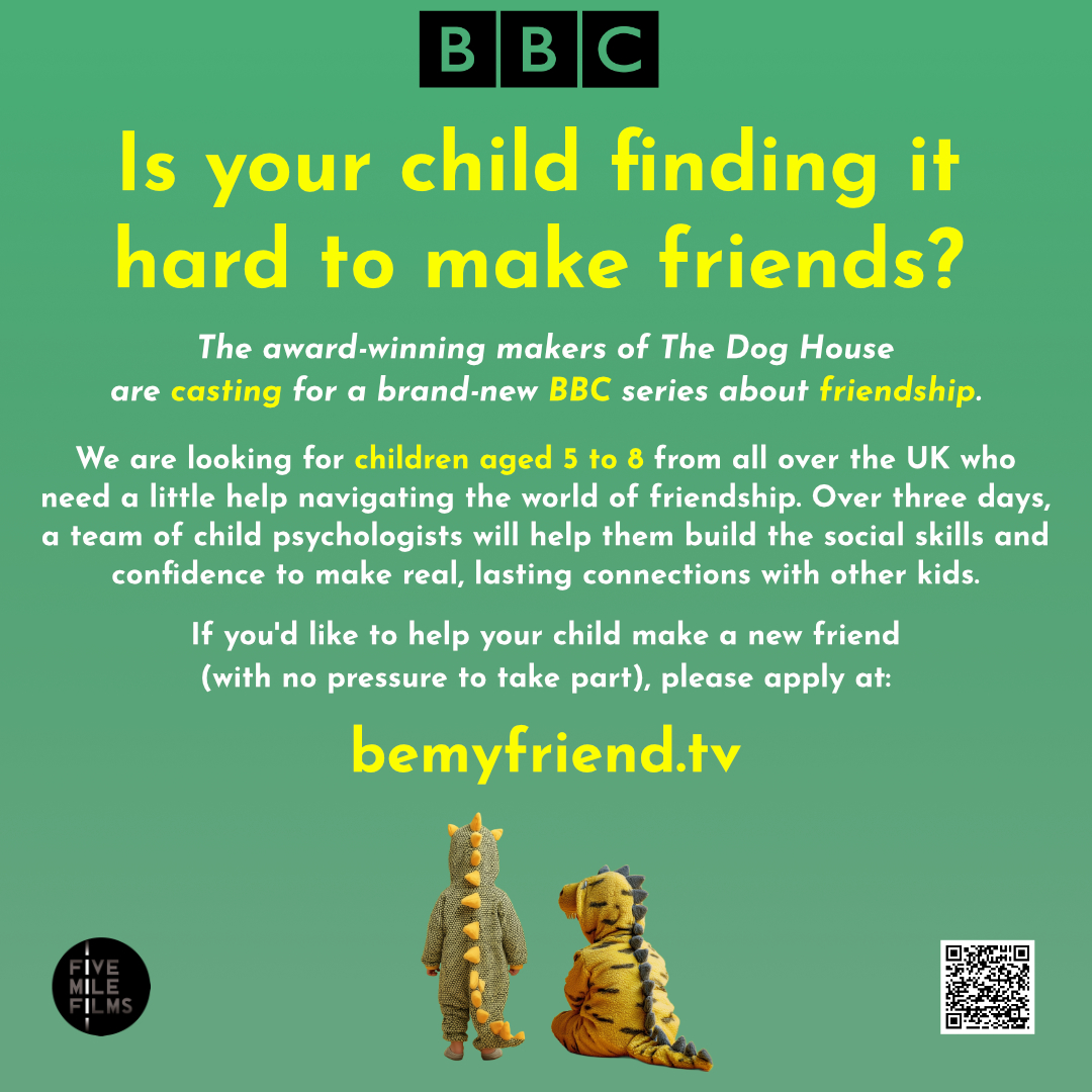 BBC Be My Friend casting flyer