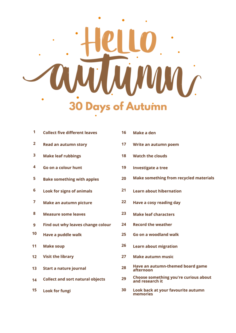 Hello Autumn - 30 day challenge